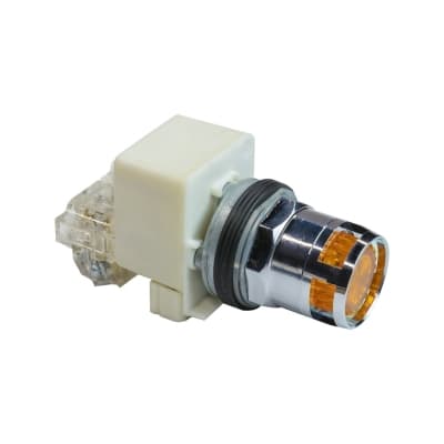 Pulsador luminoso SCHNEIDER 9001K3L38LYAH13 · amarillo 30mm con LED 120V NA+NC NEMA
