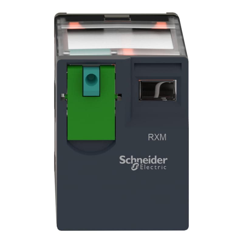 Relé enchufable SCHNEIDER RXM2AB1BD · 8 pines 24VDC 12A 2Nanc Zelio