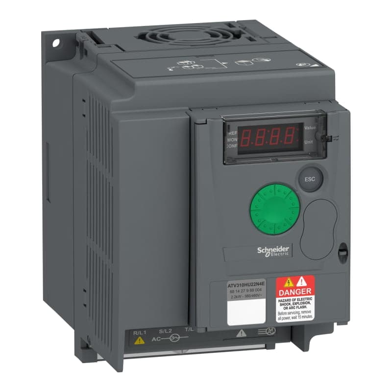 Variador trifásico SCHNEIDER ATV310HU22N4E · 3PH/2.2kW 5.5A 380-480V Altivar easy