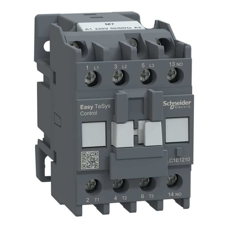 Contactor SCHNEIDER LC1E1210M7 · 3P 12A AC3 bob 220VAC 50/60Hz 1NA easy