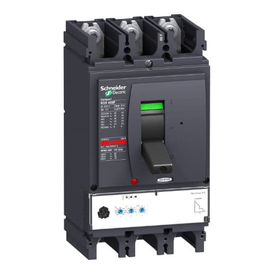 Interruptor de caja moldeada SCHNEIDER LV432693 · 3P regulable 160-400A 42kA 440VAC microlog 2.3 Nsx400N
