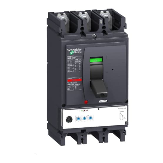 Interruptor de caja moldeada SCHNEIDER LV432695 · 3P regulable 160-400A 65kA 440VAC microlog 2.3 Nsx400H