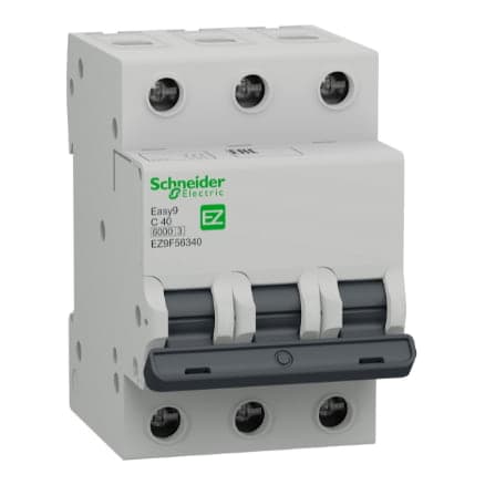 Interruptor termomagnético SCHNEIDER EZ9F56340 · 3P 40A 230/400VAC 10/6kA easy