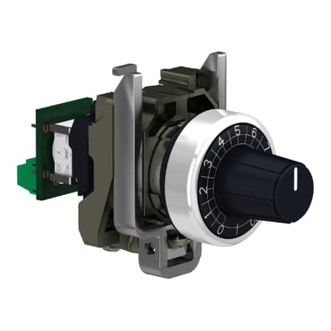 Potenciómetro metal SCHNEIDER XB4BD912R10K · Ø22mm lineal giratorio 1 vuelta 10 kohm eje de Ø6mm