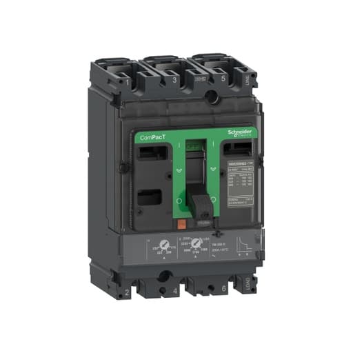 Interruptor de caja moldeada SCHNEIDER C25F3TM200 · 3P regulable 140-200A 85/220V 36/380V 3