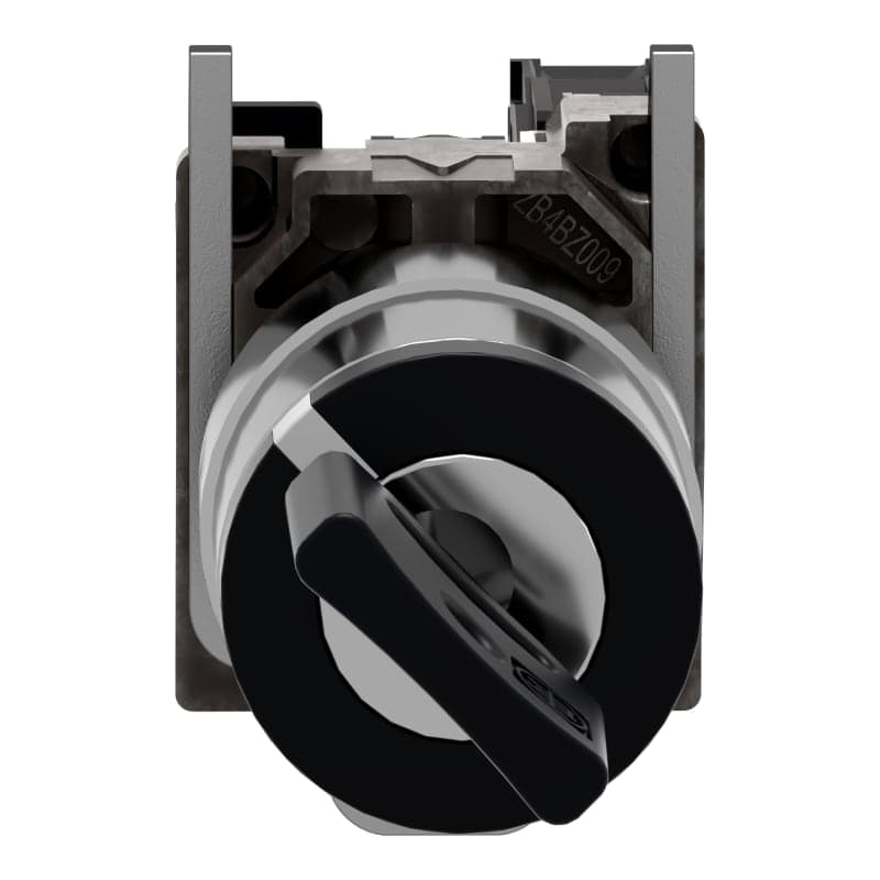 Selector con llave SCHNEIDER XB4BG21 · 2Posic metal negro Ø22mm 1NA Harmony