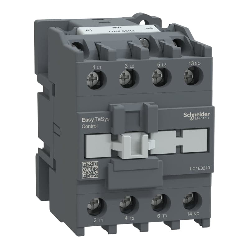 Contactor SCHNEIDER LC1E3210M6 · 3P 32A AC3 bob 220VAC 60Hz 1NA easy