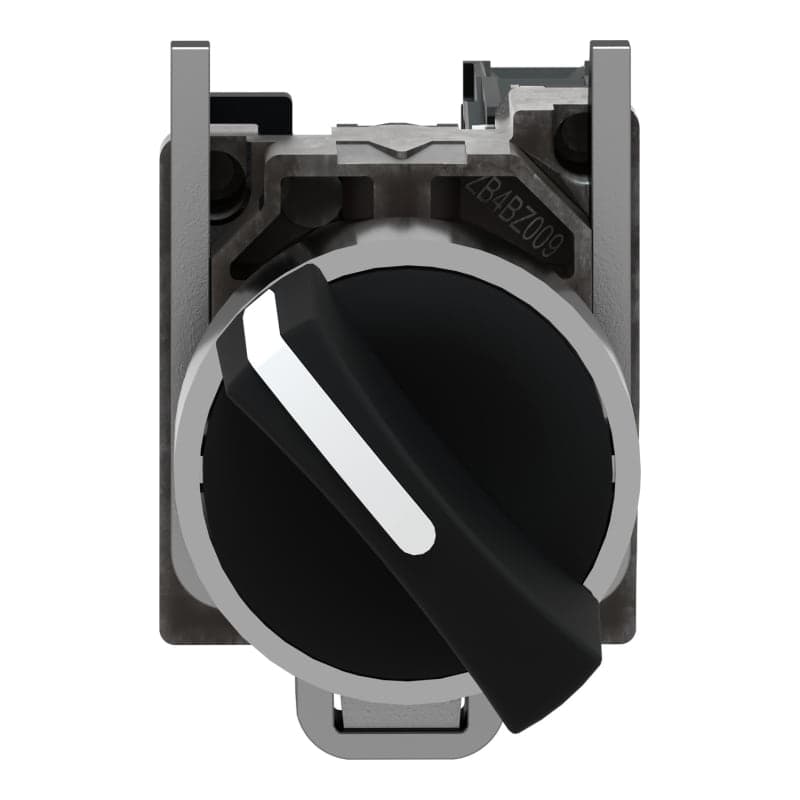 Selector maneta corta SCHNEIDER XB4BD41 · 2Posic con retorno metal negro Ø22mm 1NA Harmony