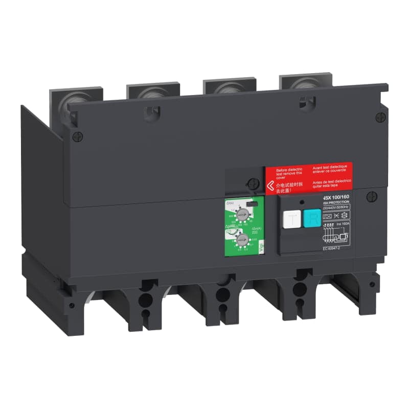 Módulo vigi SCHNEIDER LV429489 · para NSX100/160 ó CVS100/160, 4POLOS, 220-440VAC, 30mA-10A