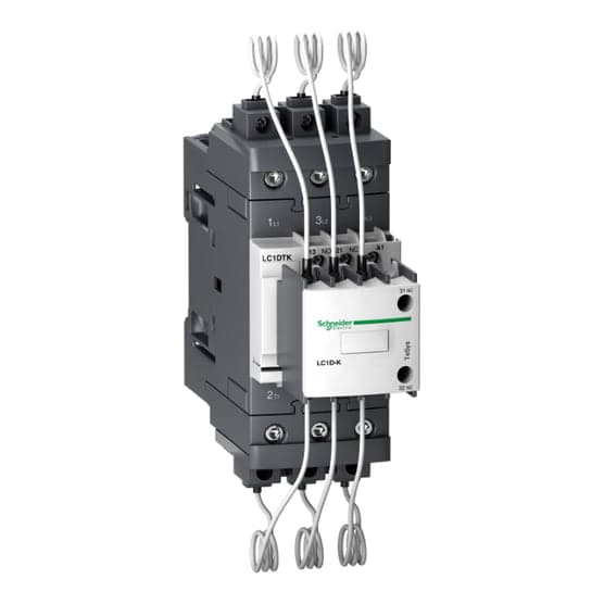 Contactor para condensador SCHNEIDER LC1DTKM7 · 3P 22/40/43/67kvar 230/415/440/690V bobina 220V