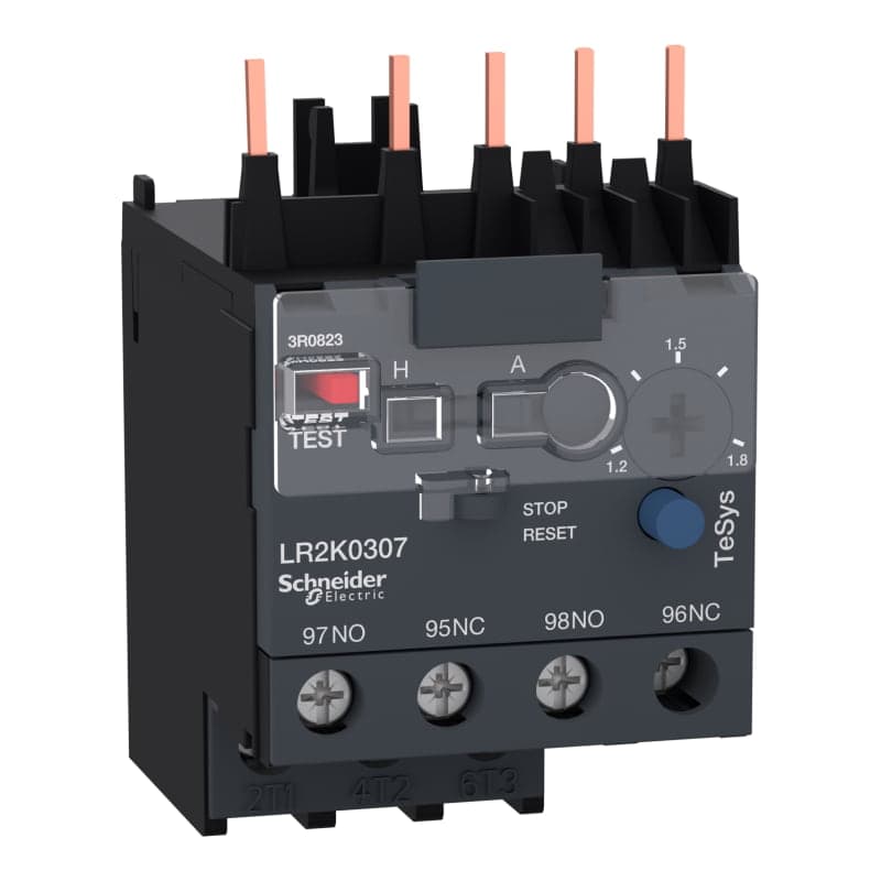 Relé térmico SCHNEIDER LR2K0307 · 1.20 - 1.80A Tesys K