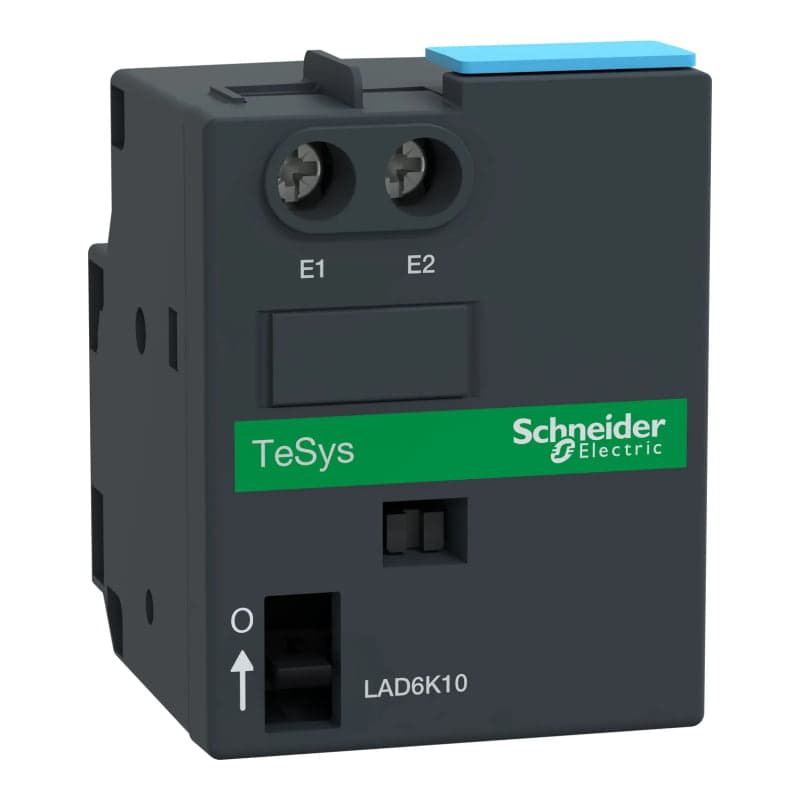 Bloque mecánico SCHNEIDER LAD6K10M · de fijación,PARA TESYS LC1D, 220-240VDC-VAC 50-60Hz