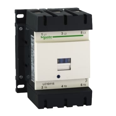 Imagen referencial de la serie: Contactor SCHNEIDER LC1D115F7 · 3P 115A AC3 bob 110VAC 1NA+1NC Tesys D