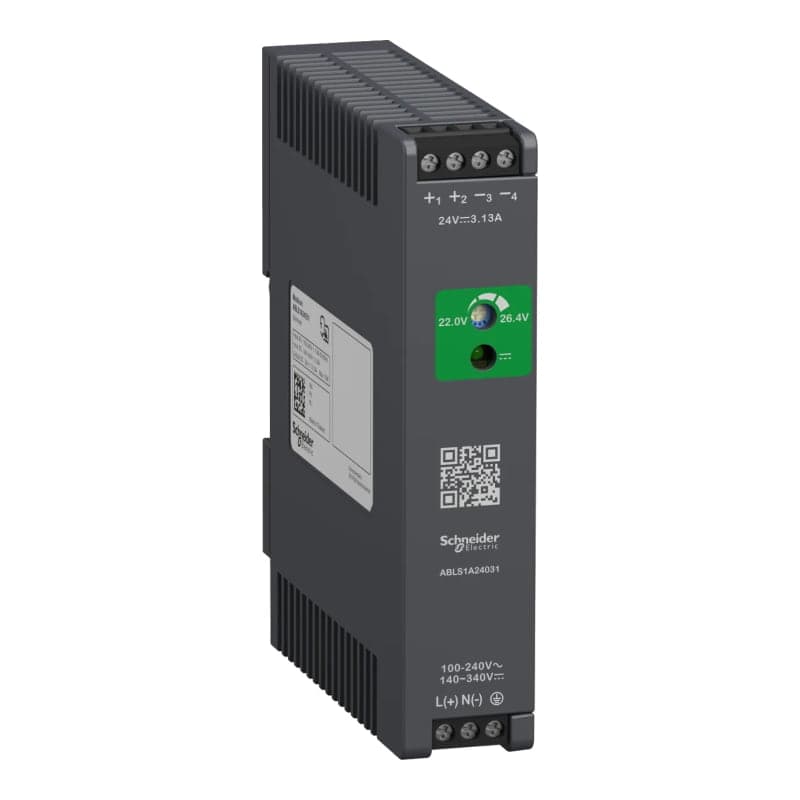 Fuente de alimentación regulada abls SCHNEIDER ABLS1A24031 · 75W, in: 100-240VAC, out: 24VDC/3.1A