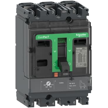 Interruptor de caja moldeada SCHNEIDER C10F3TM100 · 3P regulable 70-100A 85/220V 36/380V 35