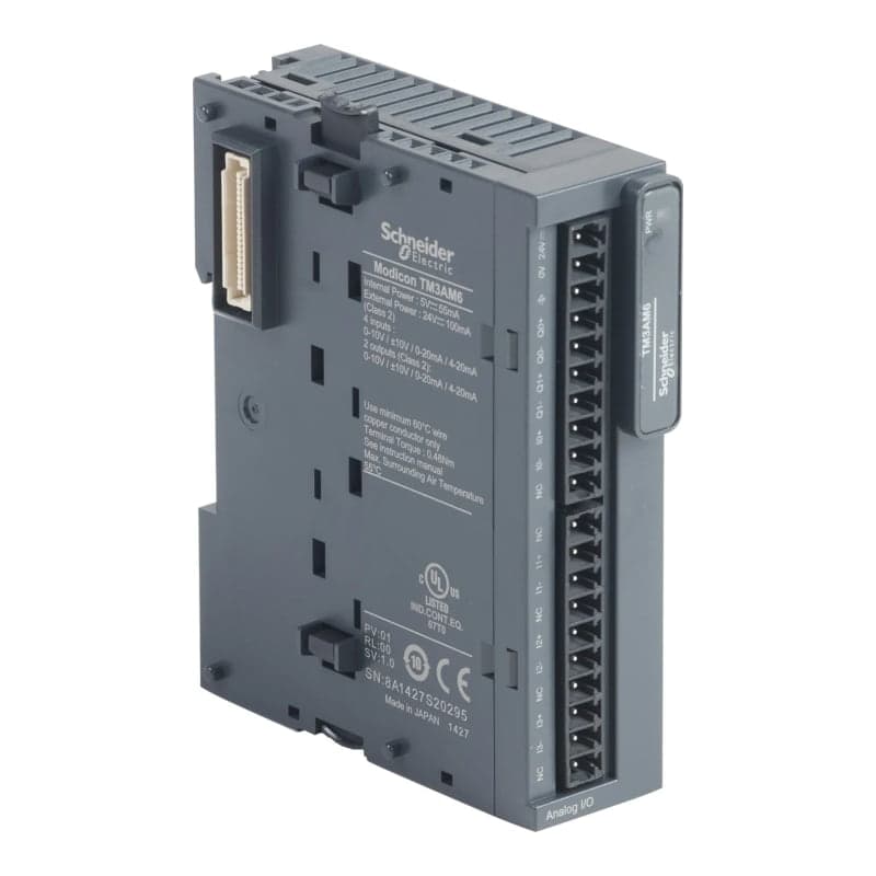 Módulo extension SCHNEIDER TM3AM6 · TM3 para PLC MODICON, 4 ent. analogicas, 2 sal. analogicas