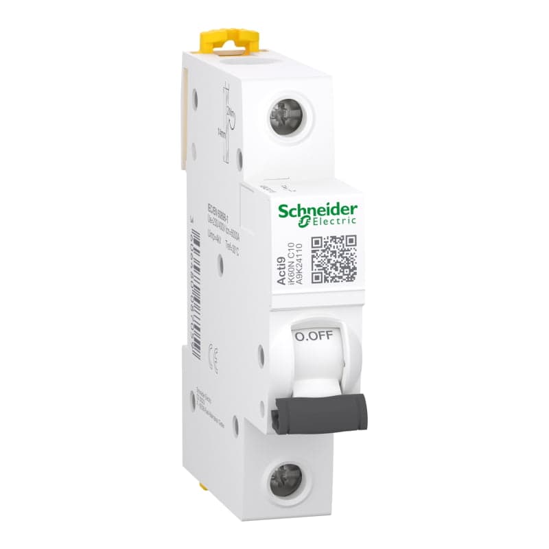 Interruptor termomagnético SCHNEIDER A9K24110 · 1P 10A 230VAC 5kA Ik60N