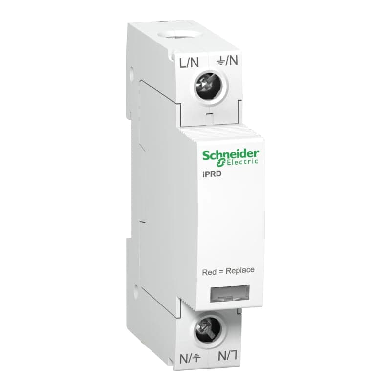 Limitador sobretensión SCHNEIDER A9L40100 · 1P 350VAC 50kA con cartucho enchufable iprd