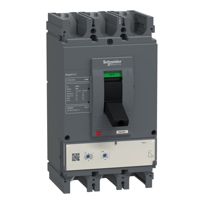 Interruptor automático regulable SCHNEIDER LV563510 · CVS630N, TMD, 3x250-600A,ETS 2.3, 220V(70kA)/380V(50kA)/440V(42kA)