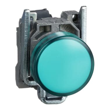 Piloto de señalización metal SCHNEIDER XB4BVB3 · color verde Ø 22mm 24VAC/Dc Harmony