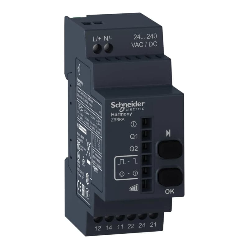 Relé programable salida SCHNEIDER · 2 relé 24-240VAC/DC zbrra (SCHNEIDER-RELE-PROGRAMABLE-SALIDA-24-240VAC/DC-2)