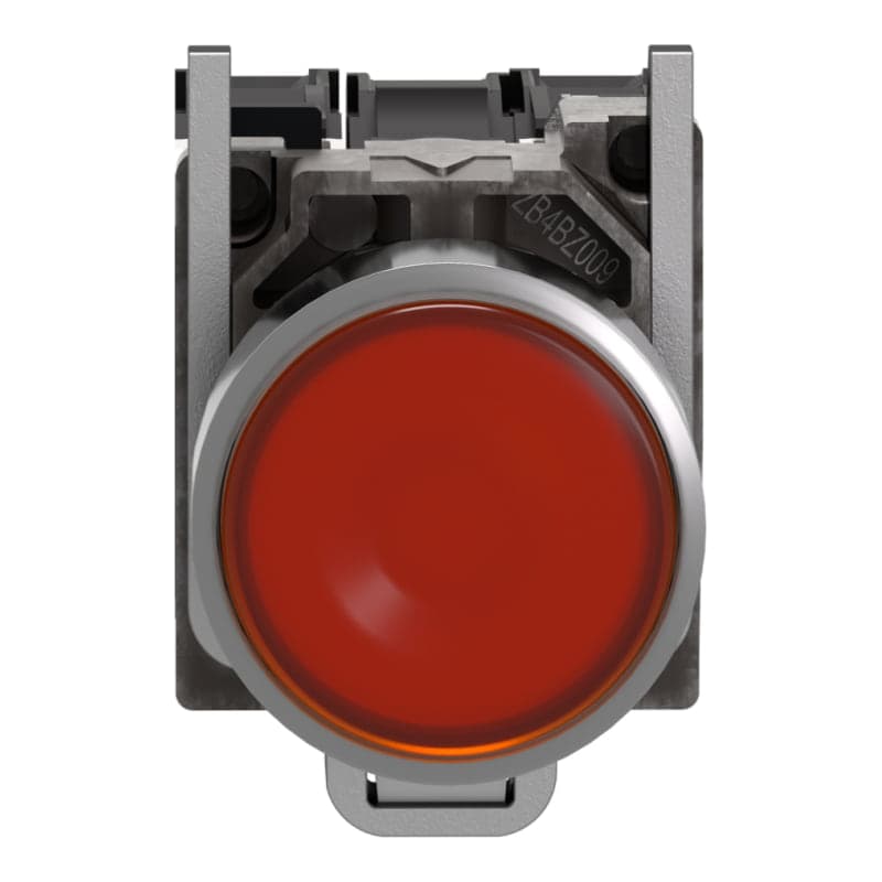 Pulsador luminoso rasante metal SCHNEIDER XB4BW35M5 · amarillo Ø22mm 220VAC con LED 1NA+1NC Harmony