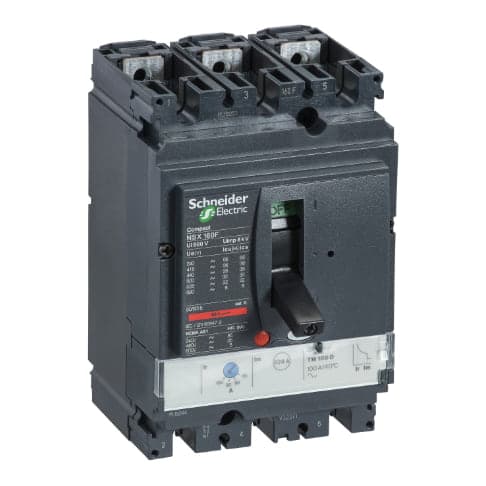Interruptor de caja moldeada SCHNEIDER LV430670 · 3P regulable 112-160A 65kA 440VAC Nsx160H