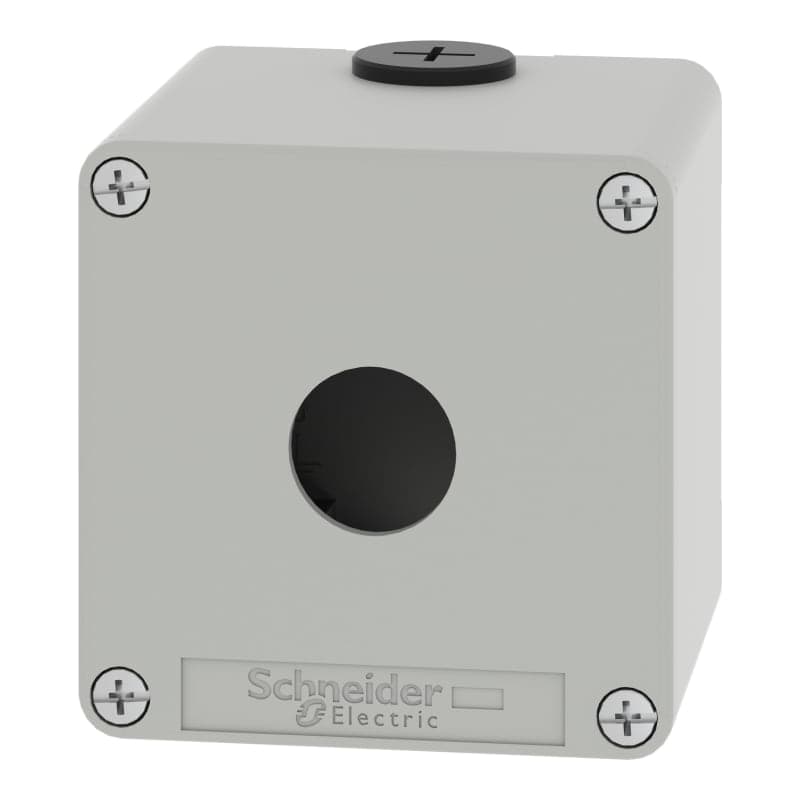 Caja metálica vacia SCHNEIDER XAPD1501 · gris 1 orificio 22mm