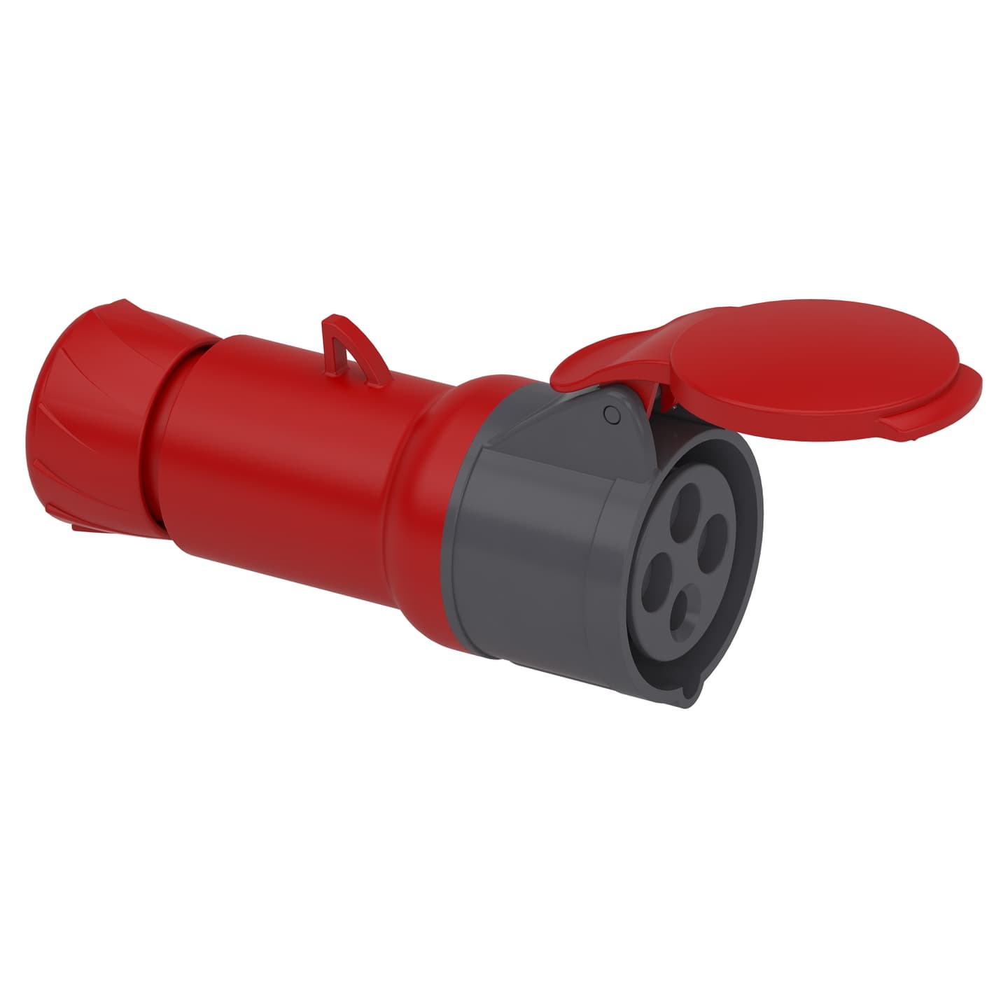 Toma industrial aérea SCHNEIDER PKF16M434 · 3P+T 16A 380/415VAC rojo 6H IP44