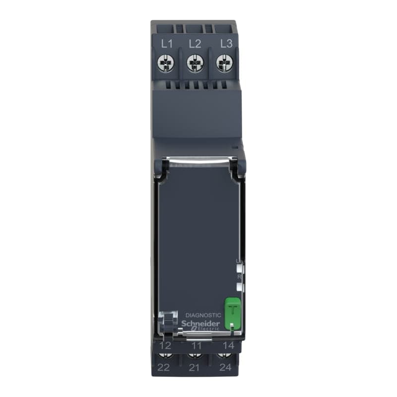 Relé control tensión Falta/Sec fase SCHNEIDER RM22TG20 · 3F 208-480VAC 2Nanc Zelio