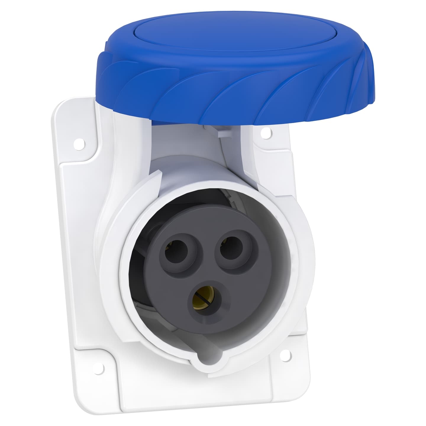 Toma industrial empotrado SCHNEIDER PKF16F723 · 2P+T 16A 250V azul 6H IP67