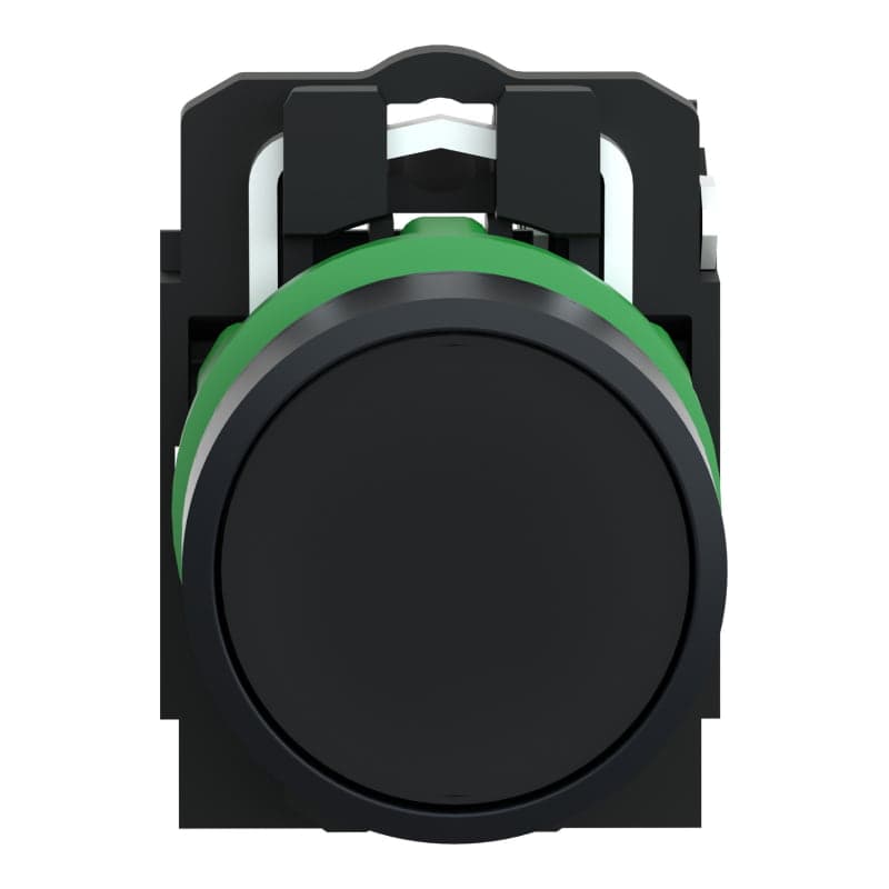 Pulsador rasante plástico SCHNEIDER XB5AA21 · negro Ø22mm 1NA Harmony