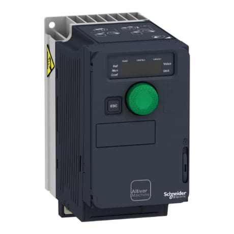 Variador trifásico SCHNEIDER ATV320U04M3C · 0.5Ph/0.37kW 200-240V 3.3A IP20 Compact control V