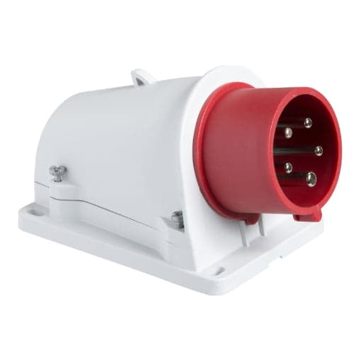 Toma industrial adosable SCHNEIDER PKE16W433 · 2P+T 16A 380/415VAC rojo 9H IP44