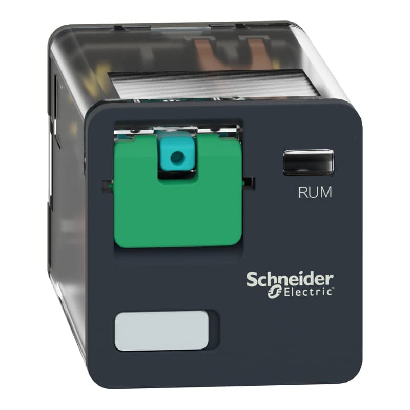 Relé enchufable SCHNEIDER RUMC21BD · 8 pines 24VDC 10A 2Nanc Zelio