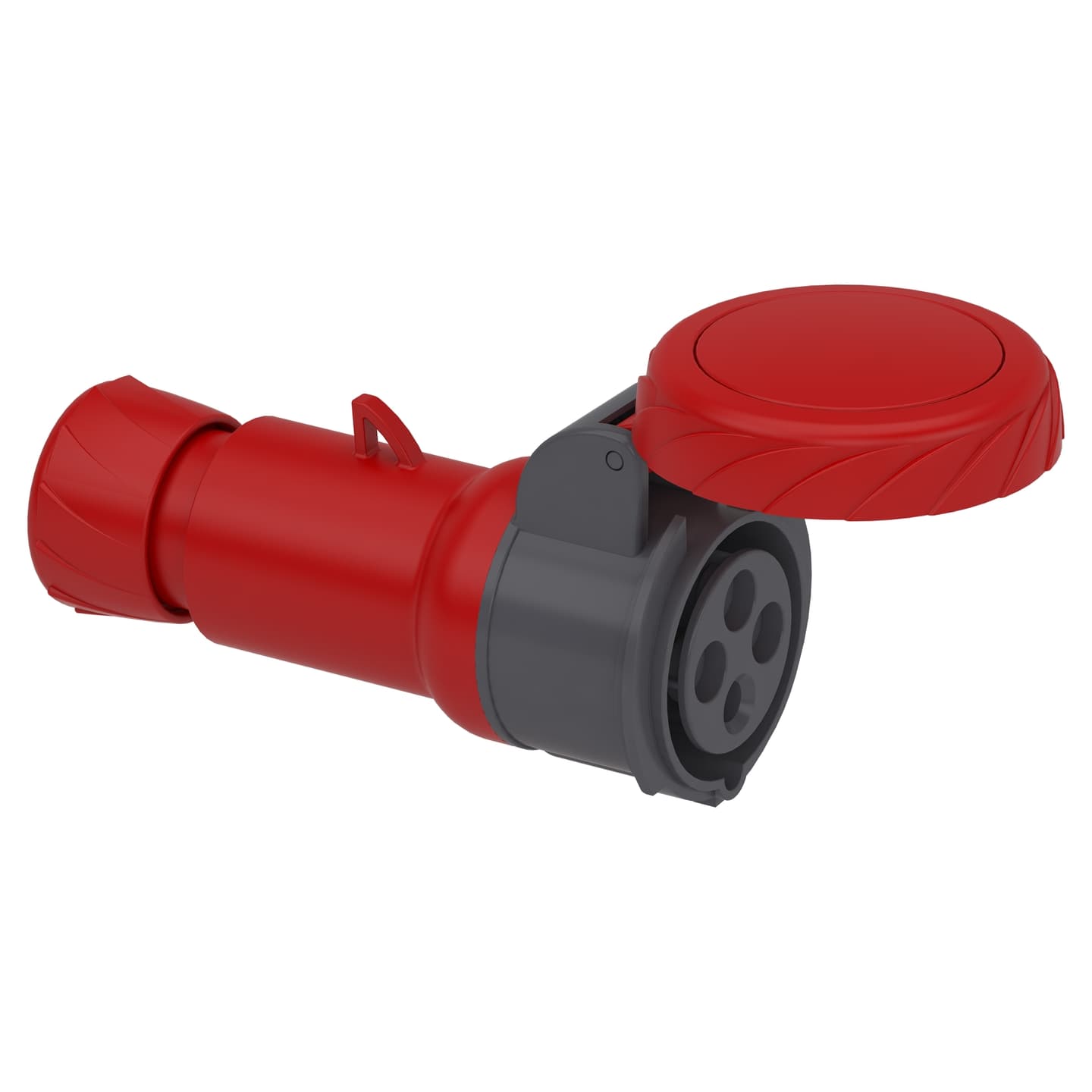 Toma industrial aérea SCHNEIDER PKF16M734 · 3P+T 16A 380/415VAC rojo 6H IP67