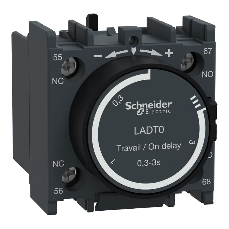 Bloque temporizador neumático al trabajo SCHNEIDER LADT0 · 10 -180Seg 1NA+1NC