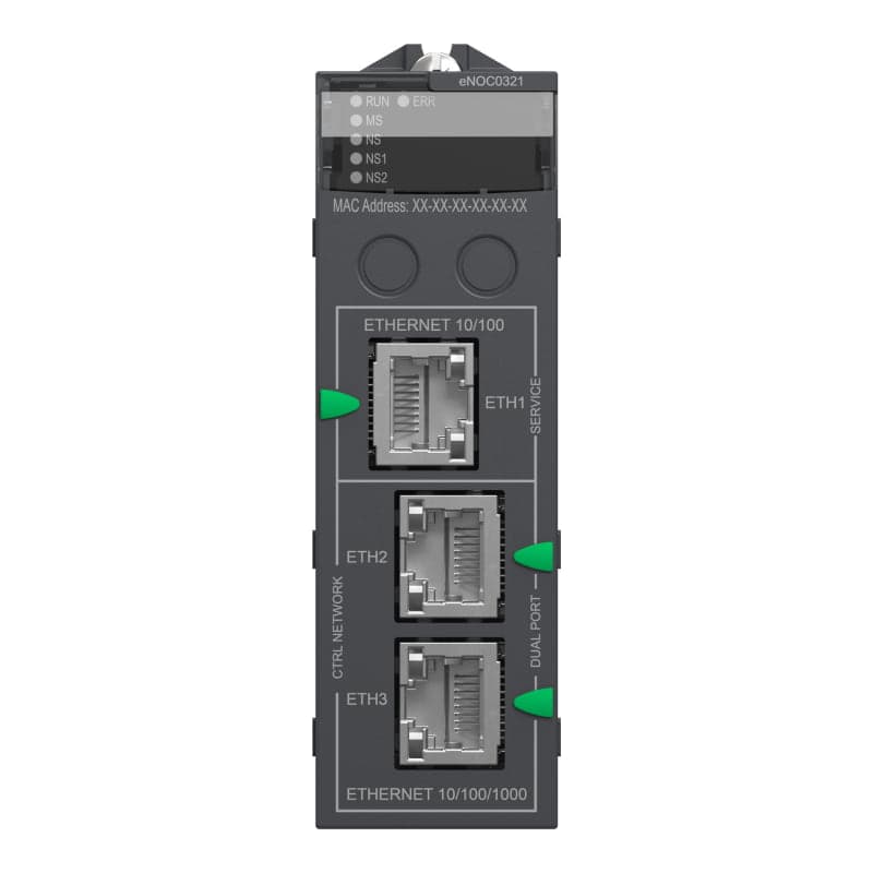 Módulo SCHNEIDER BMENOC0321 · M580, comunicación ETHERNET - 3 puertos, admin, IP forwarding