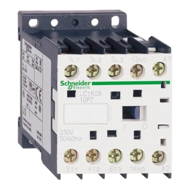 Minicontactor SCHNEIDER LC1K1210B7 · TESYS K 3P,AC3 9A bobina 24VAC
