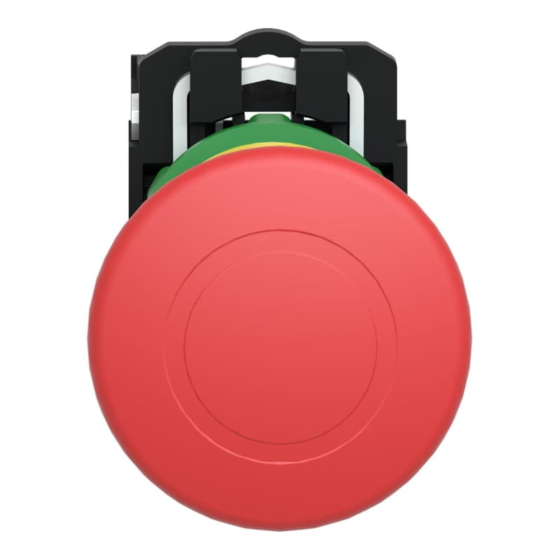 Pulsador parada emergencia plástico SCHNEIDER XB5AT842 · Ø22mm hongo 40mm rojo 1NC T. seta Harmony ti