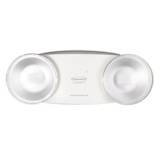 Luminaria emergencia LED SEGURIMAX 38041 · 2X 1.2W 120-240VAC 200lm 2H IP20