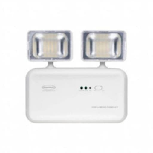 Luminaria emergencia LED SEGURIMAX 222B6120009 · 2 faros 4W 110-240V 1200lm 2H IP20
