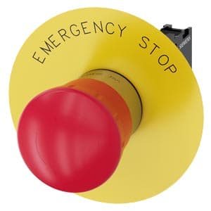 Pulsador parada emergencia metal SIEMENS 3SU1150-1HB20-1CG0 · Ø22mm hongo 40mm rojo 1NC T. seta brillante