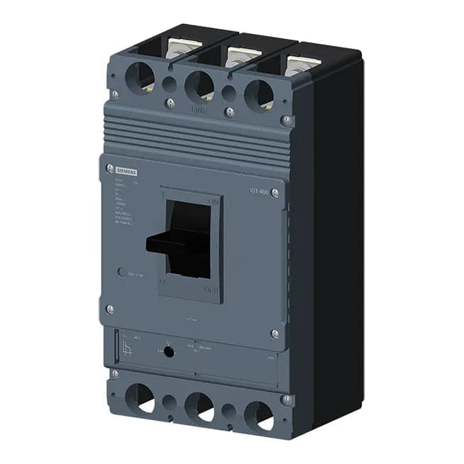 Imagen referencial de la serie: Interruptor automático regulable SIEMENS 3VJ1340-5DB32-0AA0 · 3P, 320 - 400A, 36kA/415VAC sinova