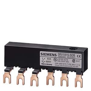 Barra colectora de adaptacion de guardamotor SIEMENS 3RV1915-5DB · A 45mm tamaño S00A S0