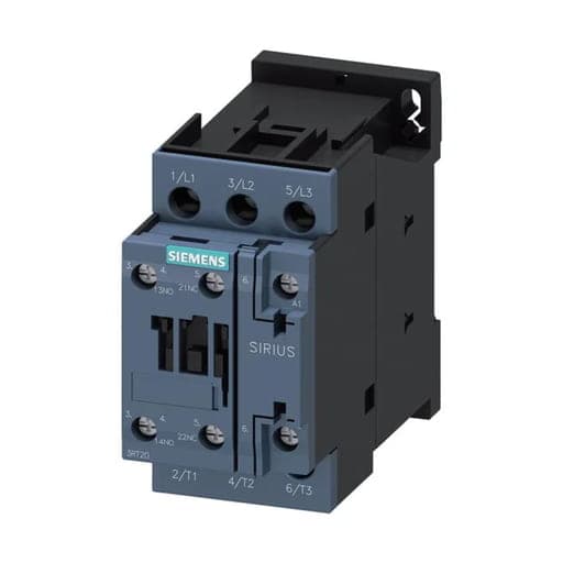 Contactor SIEMENS 3RT2024-1AC20 · 3P 12A AC3 bobina 24VAC 1NA+1NC tamaño S0 Sirius
