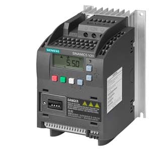 Imagen referencial de la serie: Variador de frecuencia SIEMENS 6SL3210-5BE22-2UV0 · SINAMICS V20 380-480VAC trifásico 2.2kW E/S: 4 di, 2 do, 2 ai, 1 ao