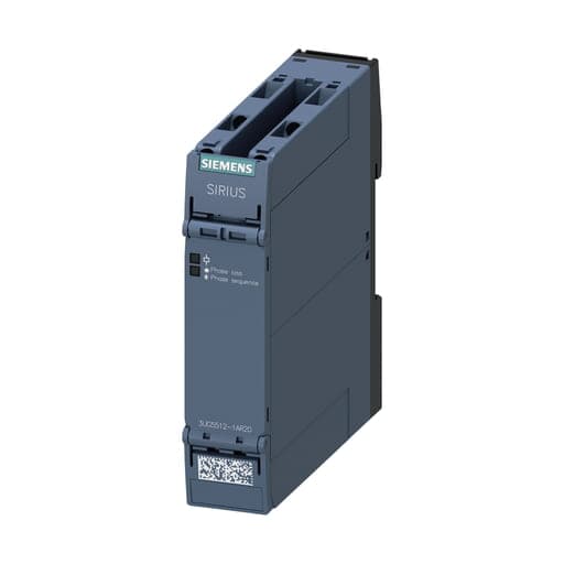 Relé de vigilancia de pérdida de fase SIEMENS 3UG5512-1AR20 · de secuencia de fases y vigilancia