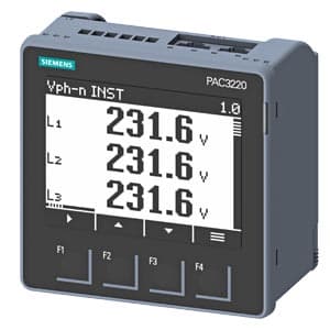 Analizador de redes SIEMENS 7KM3220-0BA01-1DA0 · Pac3220, 50 Var., MODBUS TCP, 1Di / 1Do X1A. Y X5A. clase