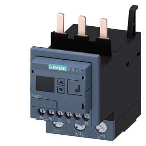 Relé de vigilancia para contactor tamaño SIEMENS 3RR2243-1FW30 · S2 ajuste digital 8-80A, 50-60Hz